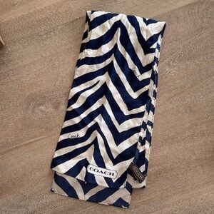 EUC Coach Silk Zebra Print Scarf